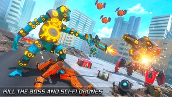Monkey Robot Car Transform: Gorilla Robot Car Game screenshot 3