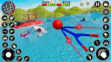 Flying Stickman Hero Fight screenshot 3