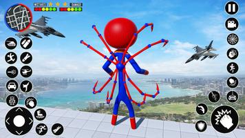 Flying Stickman Hero Fight poster