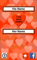 Nomes de Teste do Amor Cartaz