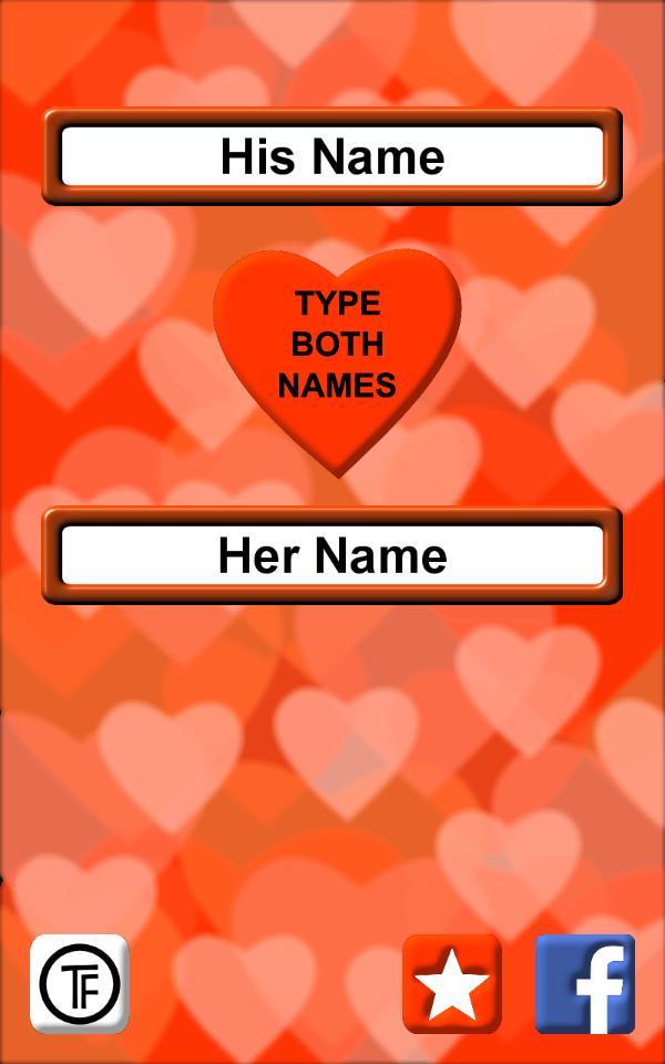 Tests love calculator name Love Calculater