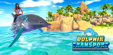 пляжная игра с дельфинами