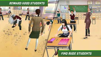 School Intelligente Leraar 3D-poster