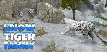 Famiglia di tigri delle nevi