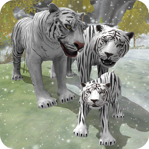 Famiglia di tigri delle nevi