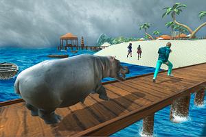 Wild Hippo Beach Simulator poster