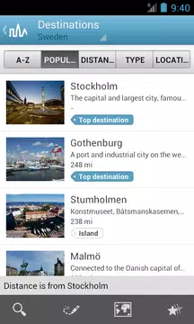 Screenshot 1 for Sweden Travel Guide by Triposo
