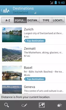 Screenshot 1 for Switzerland Travel Guide