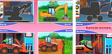 工程車輛和卡車 - 兒童遊戲
