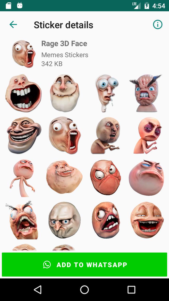 Troll Face Memes Stickers Pack For Whatsapp For Android Apk Download - roblox meme sticker pack canvas print