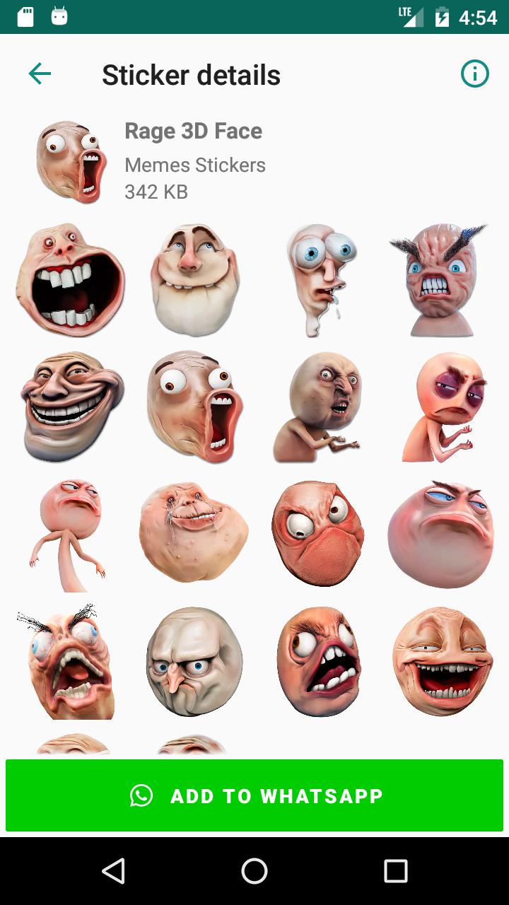 Emoticon Lucu Trollface Meme Stiker Untuk Whatsapp For Android