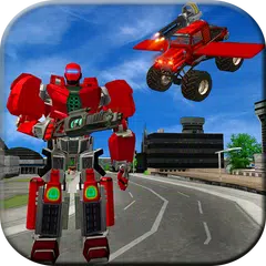 Скачать Flying Monster Robot War: Flying Car Robot Battle APK
