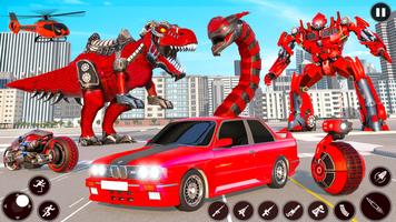 Robot Helicopter Car Transform Plakat