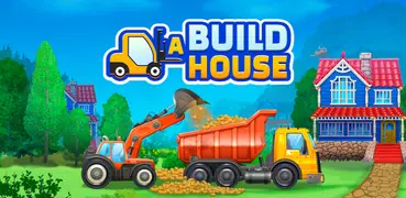 使用建築卡車建房子！兒童遊戲