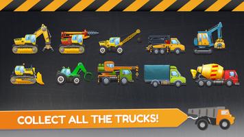 건설 트럭으로 집을 집어요! 아동 게임 포스터