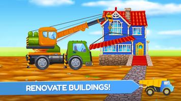 建設機械で家を建てる！子供向けゲーム スクリーンショット 1