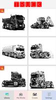 Truck Pixel Art Affiche