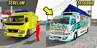 Mod Bussid Truk Wahyu Abadi 02 captura de pantalla 1