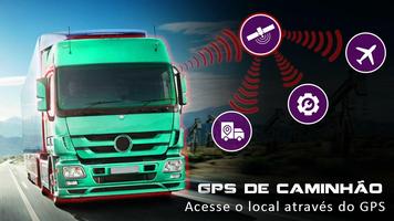 Navegação GPS de caminhão e mapas Cartaz