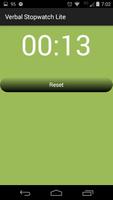 Verbal Stopwatch Lite اسکرین شاٹ 2