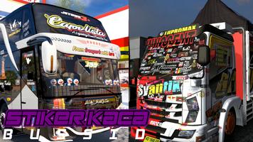 Sticker Kaca Bussid الملصق