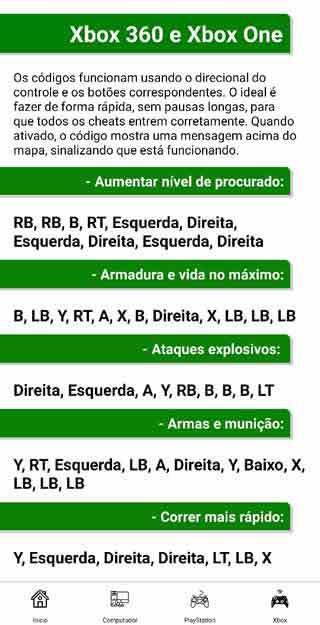 CÓDIGOS DE ARMAS DO GTA5 