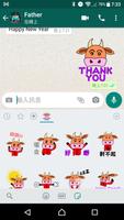 Cute Calf Stickers for year of постер