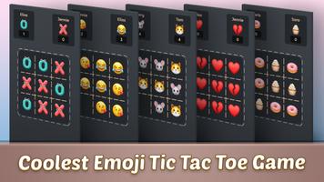 Tic Tac Toe Emoji الملصق