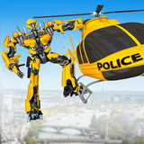 US Police Robot Hero - Helicopter Transformation icon