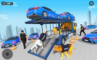 US Police Transporter Truck: Car Driving Games Affiche