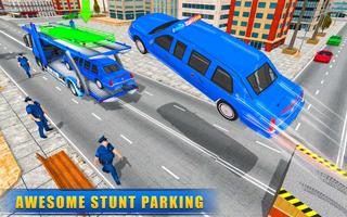 US Police Transporter Truck: Car Driving Games capture d'écran 2