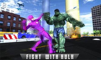 flash rapide superheroes combat Affiche