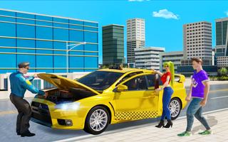 City Taxi Car Driving Game Affiche
