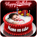 Birthday Cake with Name and Photo icône
