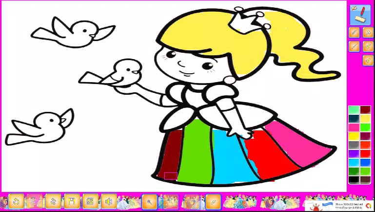 Descarga de APK de Kız çocuk oyunları! Çocuklar için boyama oyunu! para  Android