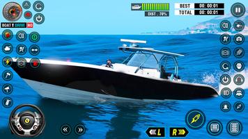 Ship Simulator Police Boat 3D Affiche