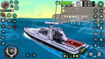 Ship Simulator Police Boat 3D Ekran Görüntüsü 1