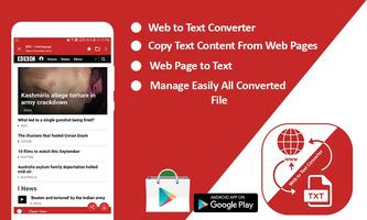 Web to text Converter : web reader capture d'écran 1