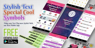 Stylish Text-Special Cool Symb Affiche