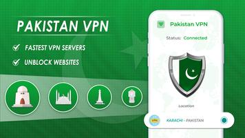 Pakistan VPN Proxy Master: VPN ポスター