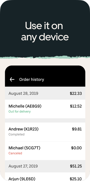 Uber Eats Orders screenshot 3