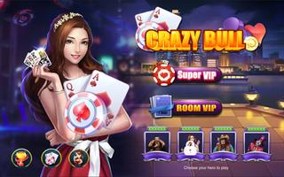 Crazy Bull Poker - Vinfapro Super Bow! Affiche