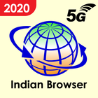 Indian Browser 5G : fast, private & safe browser icône
