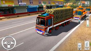Poster Offroad Cargo Truck Driving 3d