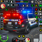 Polizeiauto-Fahrspiel 3d Zeichen