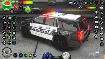 قيادة سيارة الشرطة لعبة 3D الملصق