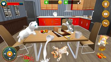 Pet Cat Family Simulator Games captura de pantalla 1