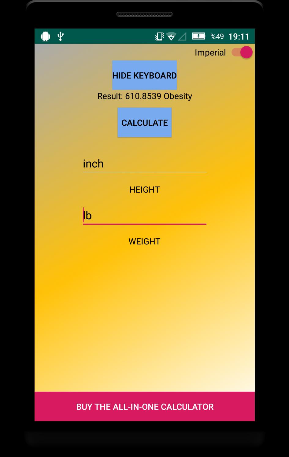 Bmi Calculator Height Weight Index For Android Apk Download