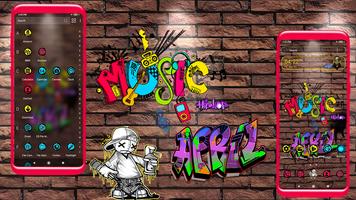 Graffiti Music Launcher Theme capture d'écran 2