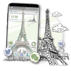 Sketch Eiffel Tower Theme icône